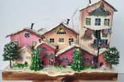 Handcrafted wooden village!