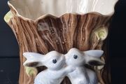 Vintage Hornsea Planter Flower Pot Kissing Bunnys