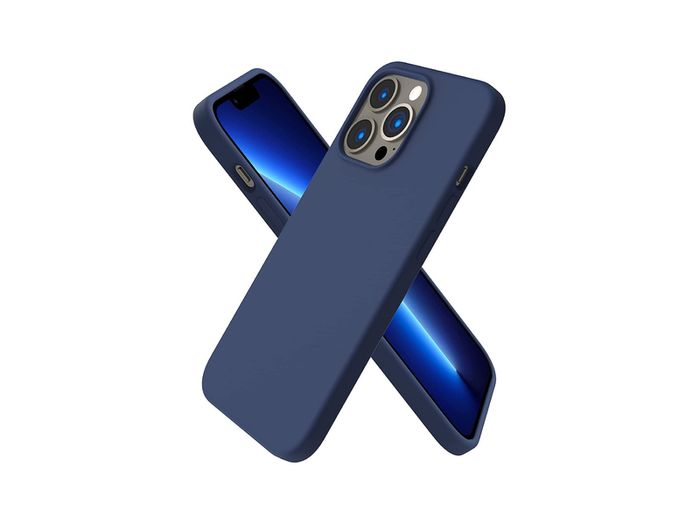 Liquid Silicone Shockproof Case For iPhone 13 Pro Luxury Soft Phone Cover Blue New - FHT6IP13PLK