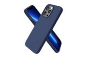 Liquid Silicone Shockproof Case For iPhone 13 Pro Luxury Soft Phone Cover Blue New - FHT6IP13PLK