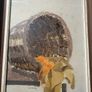 painting : Still Life Painting of Fruit & Basket Artist: Signed Bill Murphy (lower left).  Medium & Subject: An original expressionist or mid-century style still life featuring a tilted wicker hamper or basket with cascading oranges/fruit draped o Image 2