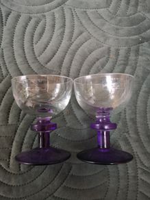 Avoca blue candle holders X 2 for sphere / ball candles
