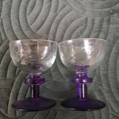 Avoca blue candle holders X 2 for sphere / ball candles