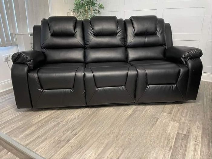 Axel Manual Leather Recliner Sofa Set