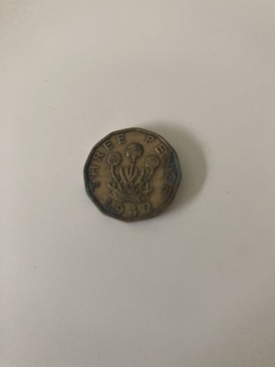 English 3 pence 1937,1941,1942,1942