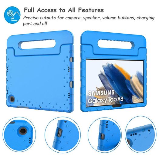 For Samsung Galaxy Tab A8 10.5 2021 Case Kids Shockproof Tablet Smart Cover EVA New Blue - FHT12SMTK1