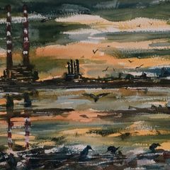 pigeon house watercolour