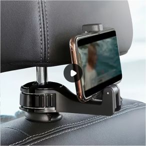 1Pc  Adjustable Car Seat Phone Holder with Headrest Mount -