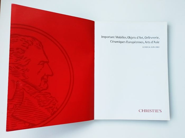 Christie's Paris auction sales room catalog "Important Mobilier, Objects, d'Art Orfevrerie, Ceramiques Europeennes et Arts d'Asie" 24th June 2002