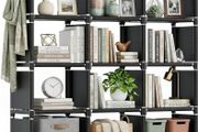 12 Cube Storage Unit Book shelf,DIY Bookcase, Multi-Use Open Storage Shelves for Bedroom, Living Room,Office,Closet, Black Cubicle Rack