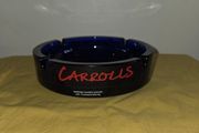 Carrolls Advertising Blue Cigarette Glass Ashtray