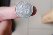 1887 UK Silver Shilling Coin