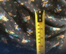 Dark blue with flowers fabric