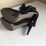 Ladies Gino Vaello Black patent leather and suede high heel court shoes Eu 40 size 6.5 Image 6