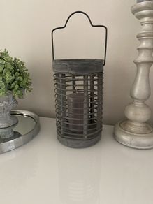 Grey Rattan Lantern