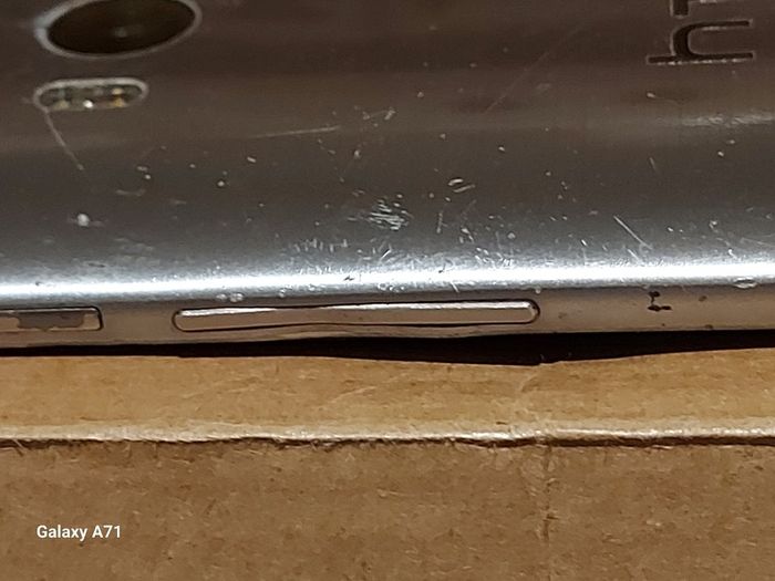HTC One-M8, 1.8GB Ram, 16GB HDD, O2 network I think, working fine, Does show wear