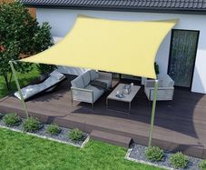 Sun Shade Sail Waterproof Rectangle 2x3m, 95% UV Block Garden Sunscreen Awning Canopy with Free Rope, Breathable Patio Sail pergola for Outdoor Party