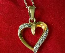 Gold 925 Open Heart pendent and chain