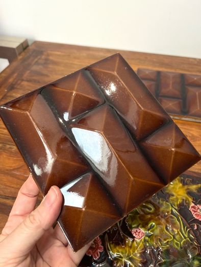 3 Old Decorative Ceramic Tiles