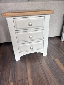grey bedside locker