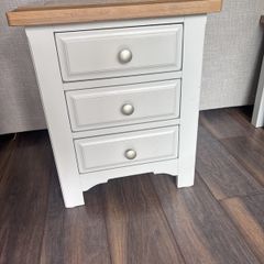 grey bedside locker