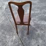 Vintage chair with brown leather seat Image 2