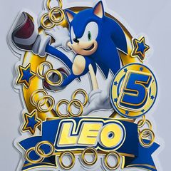 Sonic cake topper