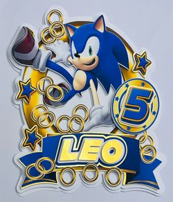 Sonic cake topper