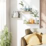 Rustic Floating Shelves, Decorative Wood Wall Shelves Set of 3, Wall Mounted Storage Shelves for Bedroom, Living Room, Kitchen, Bathroom, Office and More Carbonized Image 4