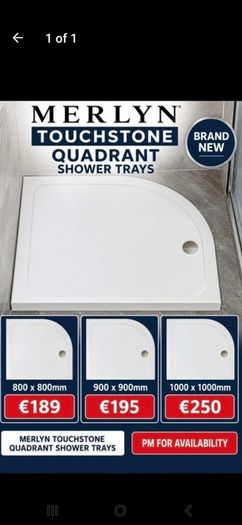 Merlyn qoudrant shower tray 800/900/1000