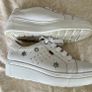 Callaghan White Leather Laced Wedge Trainers- Size 41 Image 2