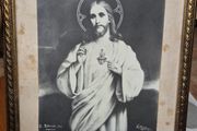 Unique Item. Vintage Secret Heart of Jesus Rare Religious Print