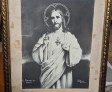 Unique Item. Vintage Secret Heart of Jesus Rare Religious Print