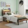Metal Platform Bed Frame with Charging Station, Image 4