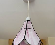 Art Deco style pink petal lampshade