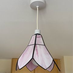 Art Deco style pink petal lampshade