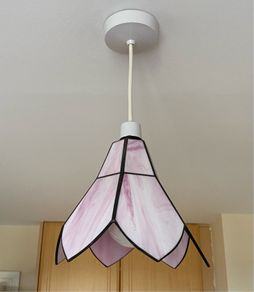 Art Deco style pink petal lampshade