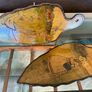 Vintage Dutch Wooden Wall Decor with Original Handpainted Scenes on the Reverse Image 8