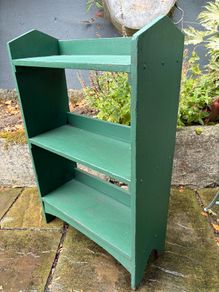 Vintage Green Wood Book Shelf