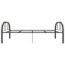 Bed Frame Grey Metal 90x200 cm Image 5