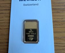 Metalor 5g gold bar