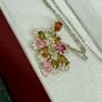 Multi-Tourmaline & White Zircon Pendant with Chain Image 3