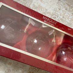 Vintage Marquis by Waterford Baubles Christmas Celebrations Ornaments Set of 3