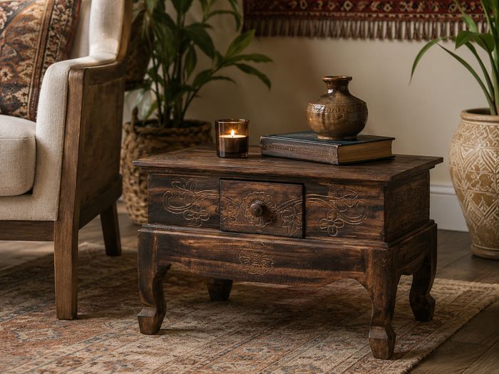 Handmade oriental side table coffee table Bali