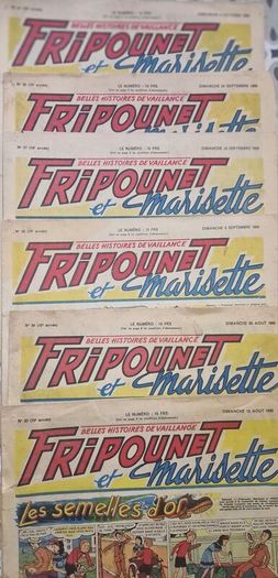 17x rare 1950 fripounet & marisette - inc. christmas eve issue #52