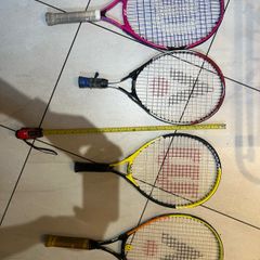 Children's tennis rackets.