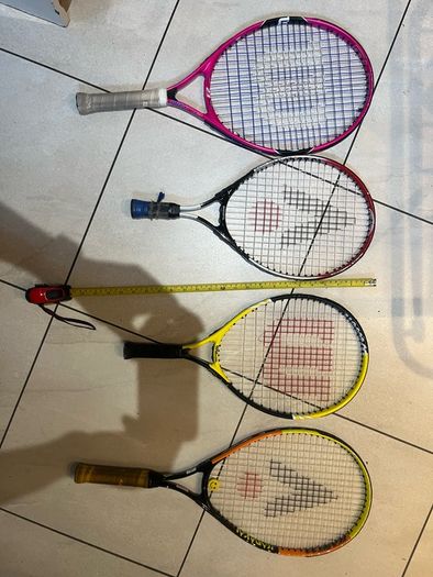 Children's tennis rackets.