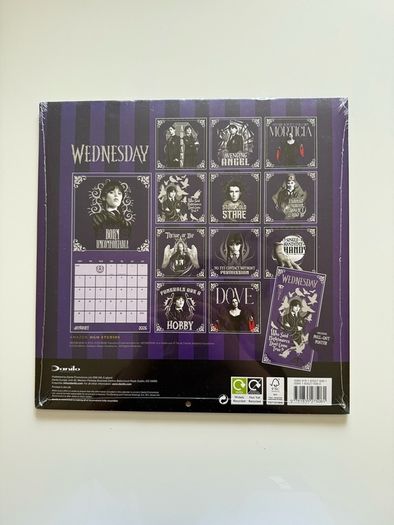 Official Wednesday TV Show 2026 A3 Wall Calendar(New and Sealed)