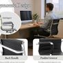 Set of 2 PU Leather Conference Chairs with Chrome Frame Image 3