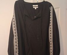 M&S Black linen blend Shirt 24
